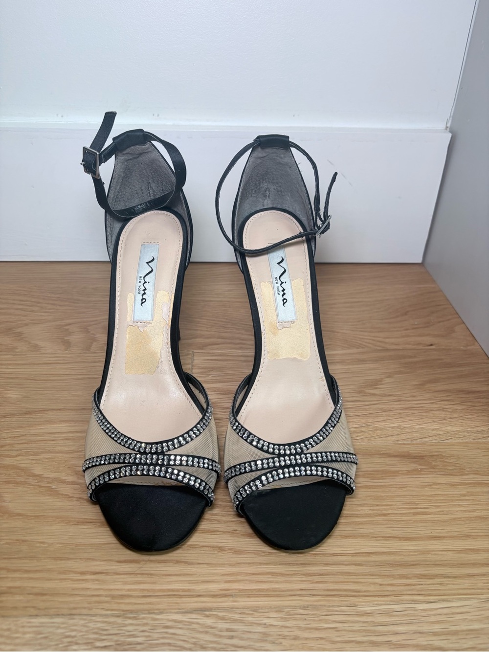 Nina New York Rhinestone Mesh Evening Heels – Size 9 / EU 39